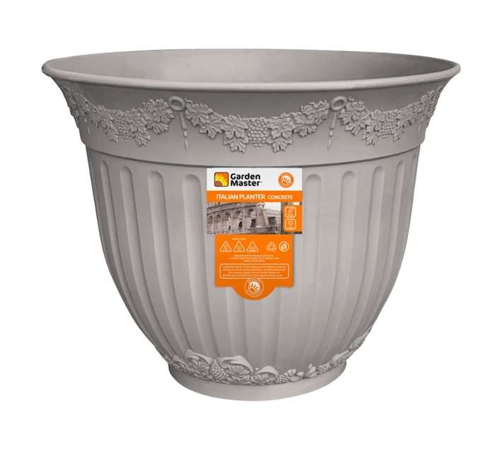 Garden Master Sienna Italian Pot - Grey (350mm)