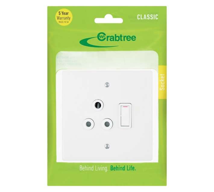 Crabtree Complete Single Socket (4x4)