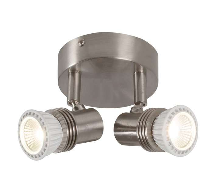 Eurolux 2 Light Sahara Spotlight - Satin Chrome (50W)