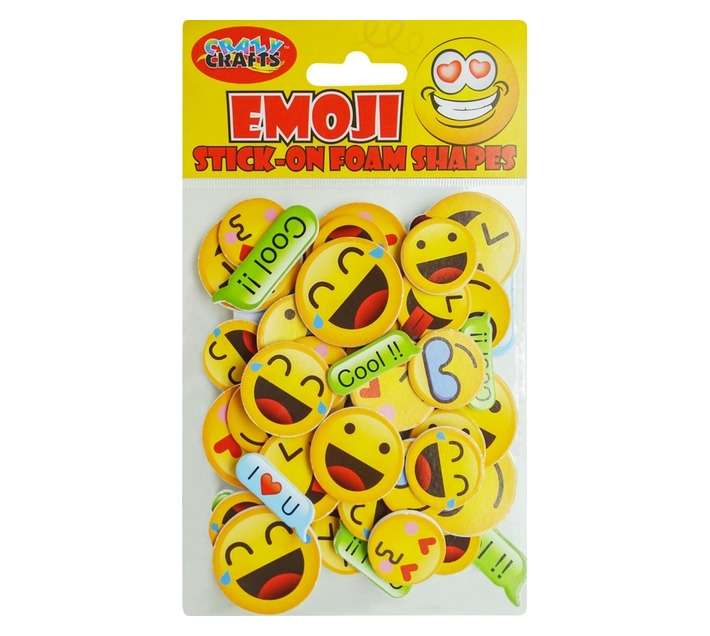 Crazy Crafts 50 Piece Emoji Stick On Foam Shapes