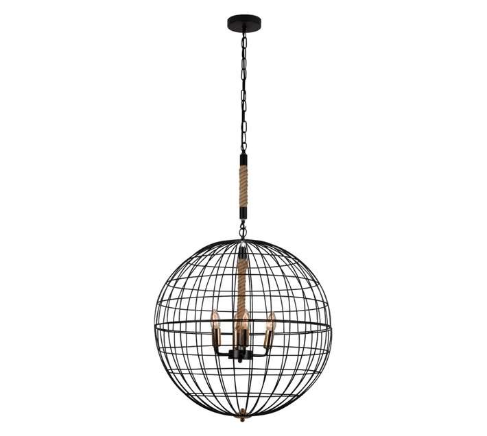 Eurolux CH278B Sparta Chandelier - Black (500 x 950mm)