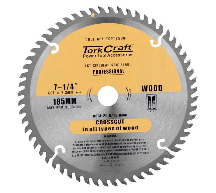 Tork Craft TCP18560 Contractors Circular Saw Blade (185mm)