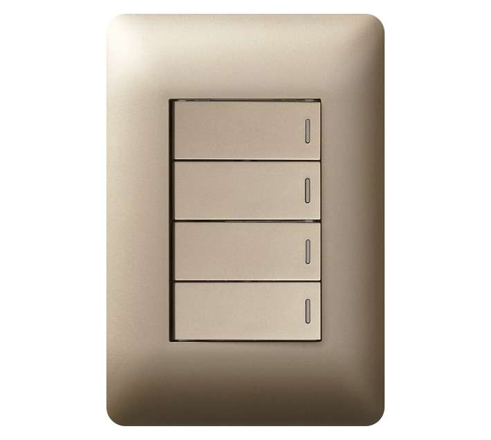Ysalis 4-Lever 1-Way 4x2 Switches - Champagne