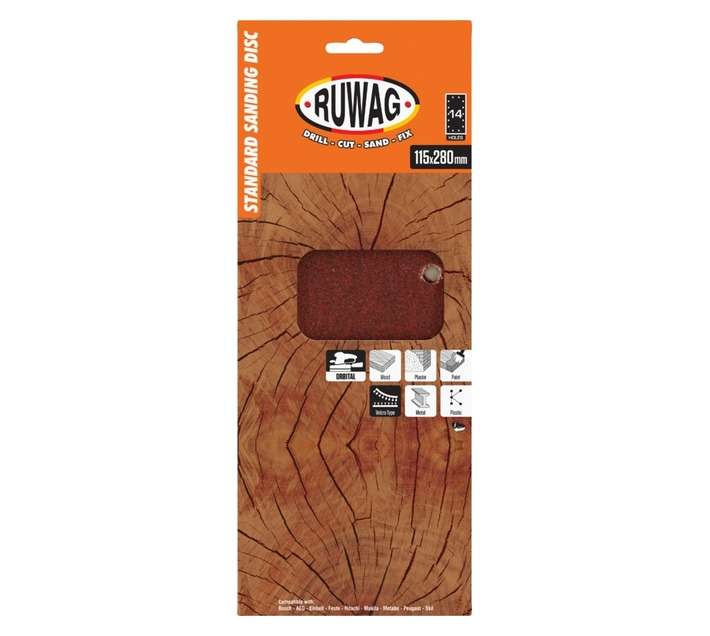 Ruwag P120 Orbital Sanding Sheets (115 x 280mm)
