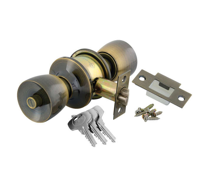 Yale Tulip Cylindrical Knobset Antique (Brass)