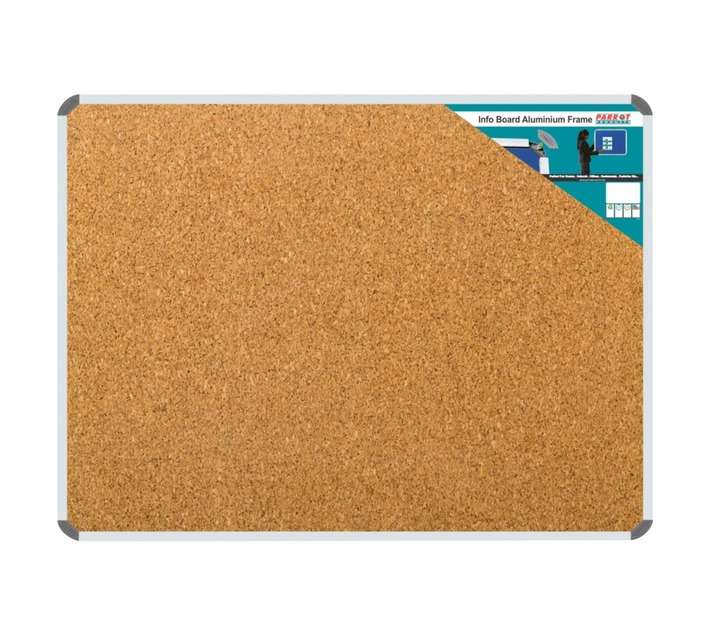Parrot Products BD0784K Aluminium Frame Information Board - Cork (3000 x 1200mm)