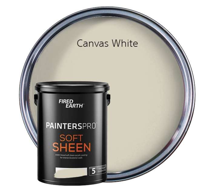 Fired Earth Painters Pro Soft Sheen - Canvas White (5L)