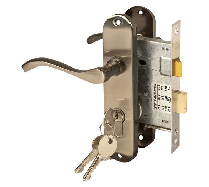 Dortello Tavo 3 Lever Cylinder Lock Set - Black (152mm)