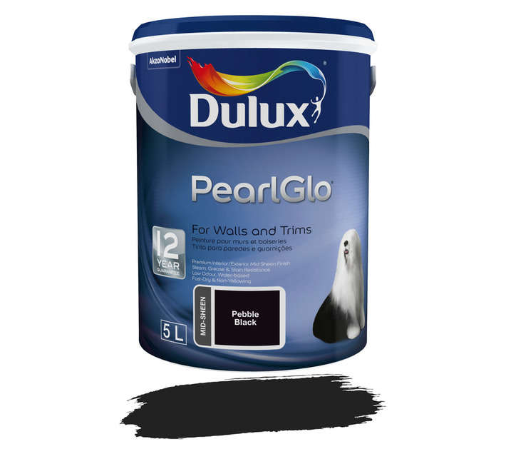 Dulux Pearlglo Water Based - Pebble Black (5L)
