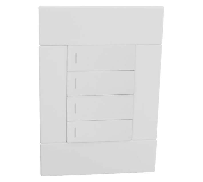Veti 2VW1114 1-Way 4-Lever 2x4 Switch - White