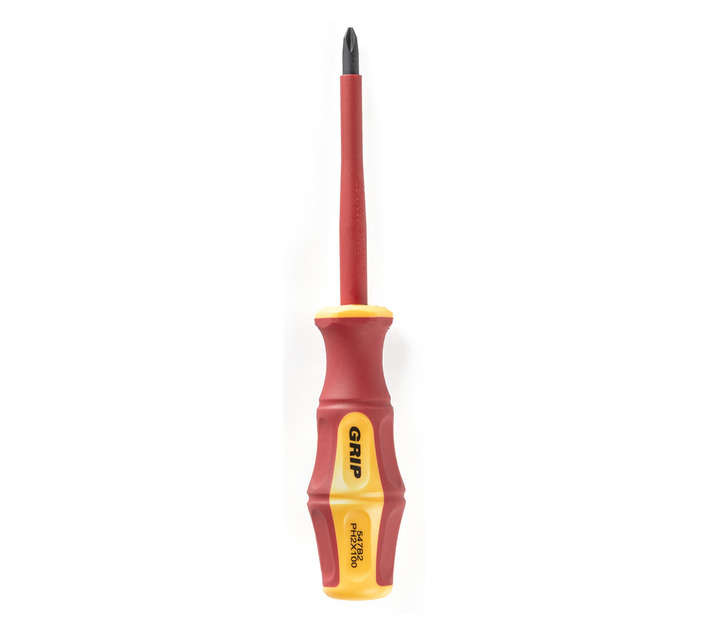 Grip No.2 x 100mm VDE/GS Insulated Phillips Screwdriver