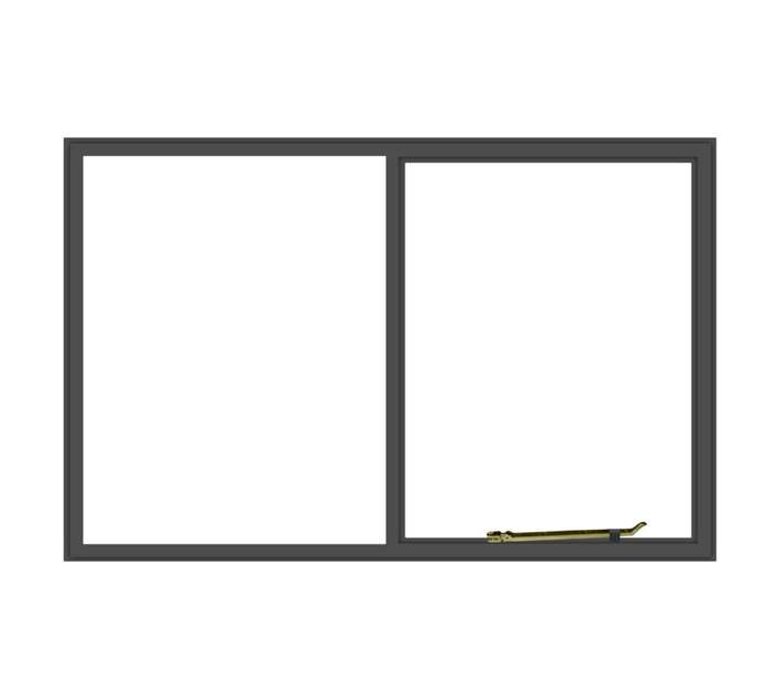 Five Point Steel NE2 Steel Window Frame - Grey Oxide (1022 x 658mm)