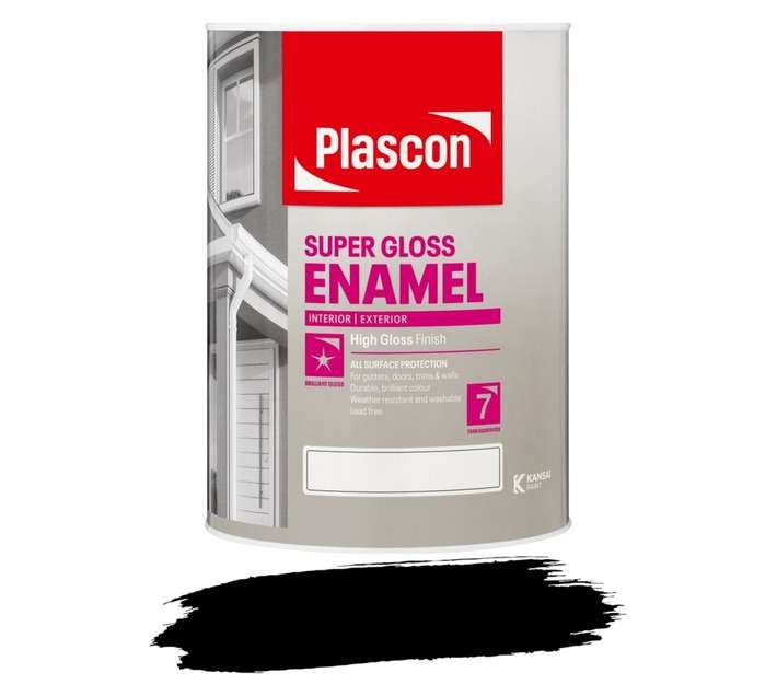 Plascon Super Universal Enamel Doors and Trims - Black (5L)
