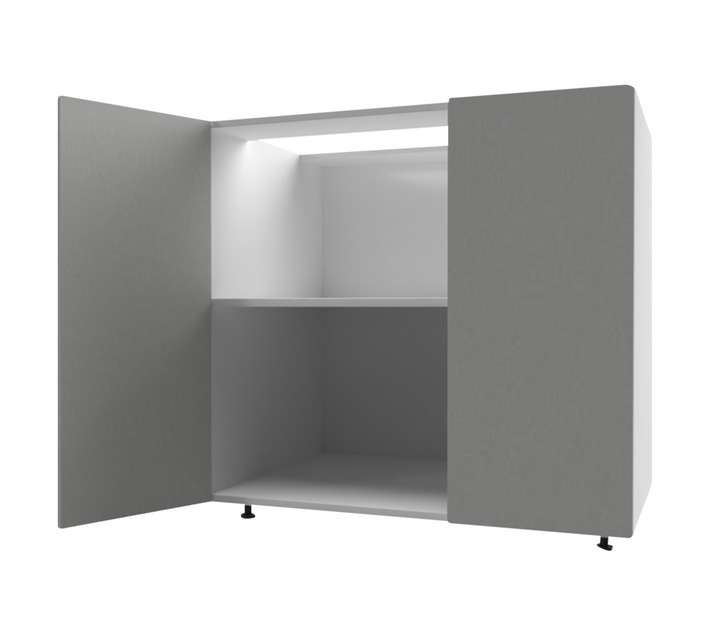 Home and Kitchen Melamine Base Cabinet Unit - Stone Grey (900 x 560 x 720mm)