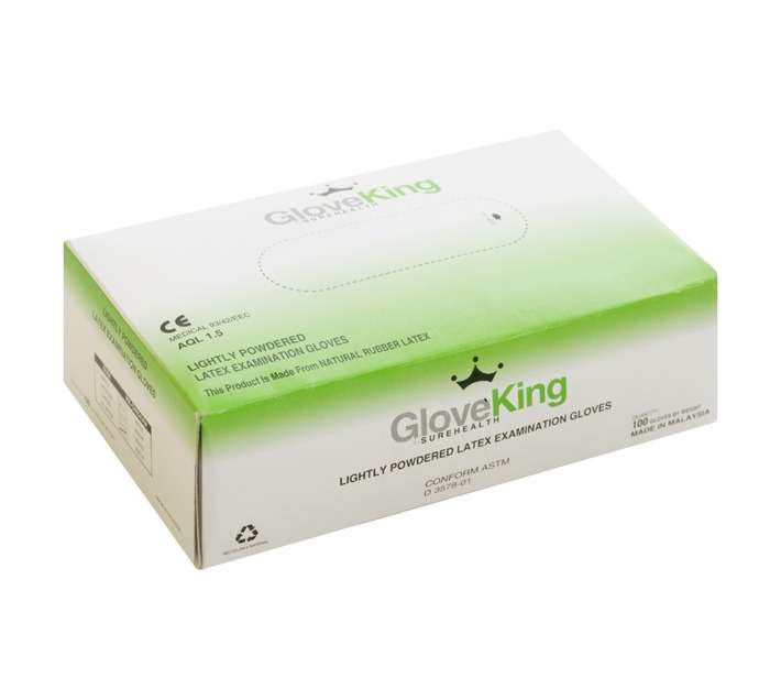 100 x Medium Latex Disposable Gloves