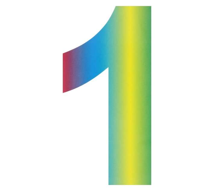 Inta Safety Number It Numeral 1 Rainbow