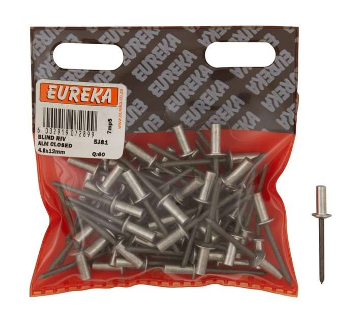 Eureka 60 x CLS Aluminium Blind Rivets (4.8 x 12mm)
