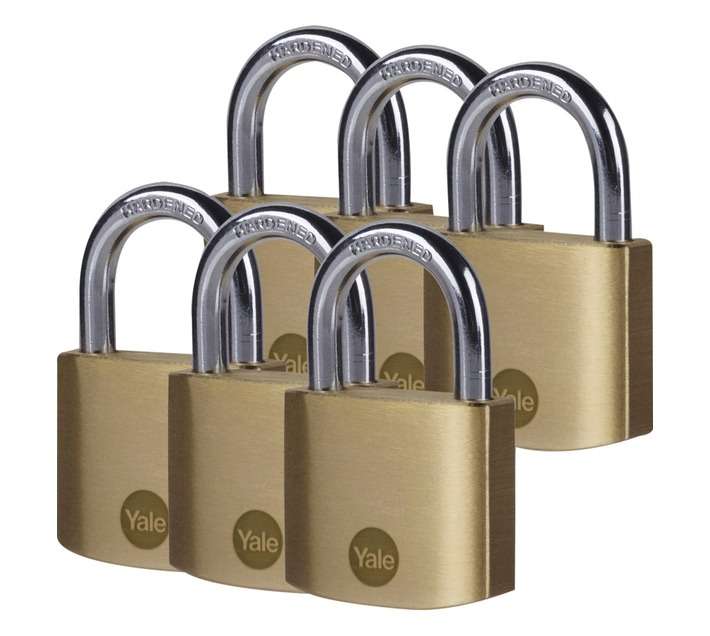 Yale 6 x Brass Padlock (40mm)
