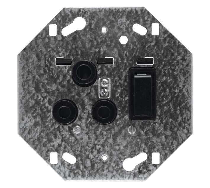Crabtree Single Socket Black (4x4)