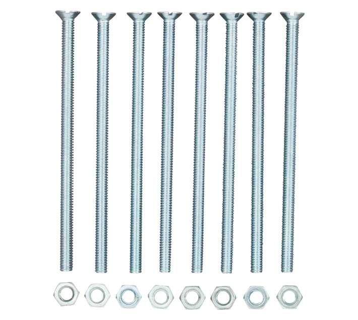 Eureka 4 x 75mm Machine Screw and Nut Countersunk (8 Pack)