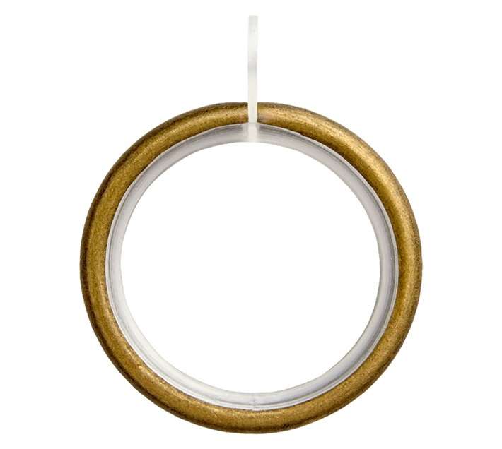 10 x Plastic Insert Metal Rings - Brushed Bronze (25mm)