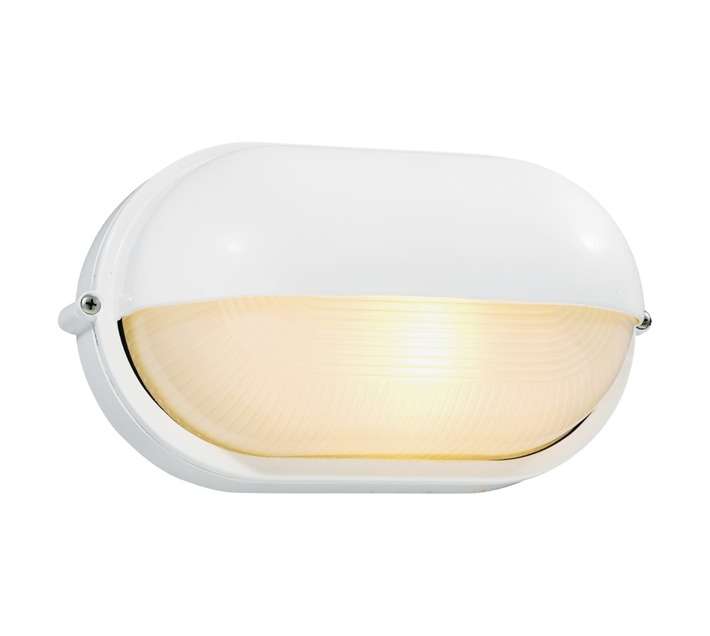Radiant Large Oval Bulkhead with Eyelid - White (60W)