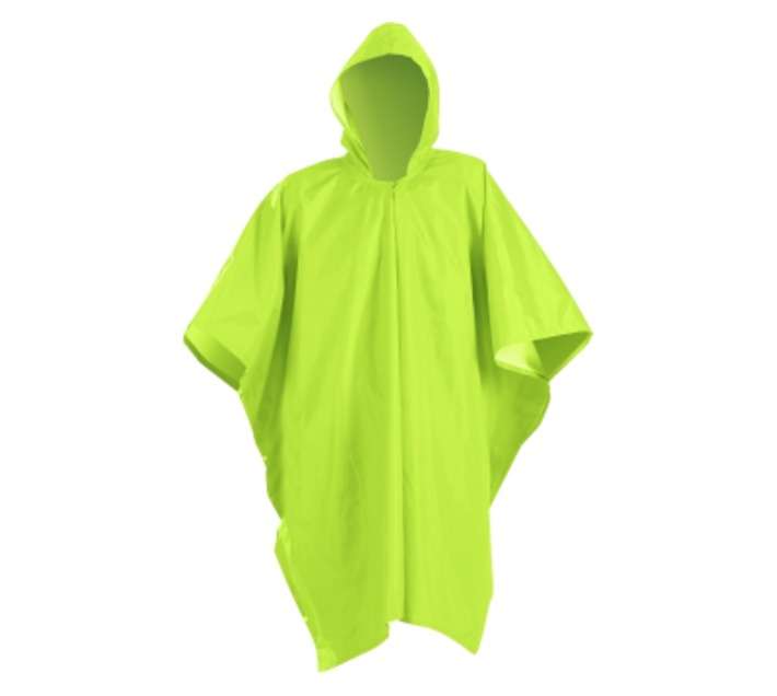 Poncho Rubberized 1 Size Fits All - Lime