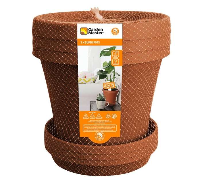 Garden Master 3 Piece Super Pot Set (275 x 275 x 295mm)