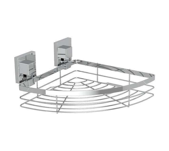 Evovac Stainless Steel Square Corner Shelf - Silver