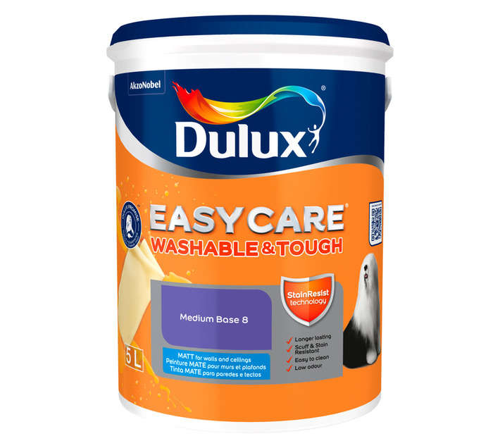 Dulux Easycare Washable Matt Medium Base 8 (5L)