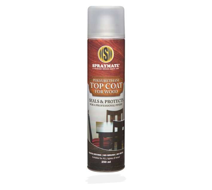 Spraymate Spray Paint Wood Finish - Clear Satin (250ml)