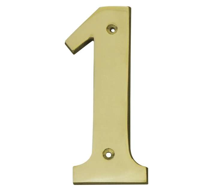 Euro Brass Numeral 1 - Aluminium (175mm)