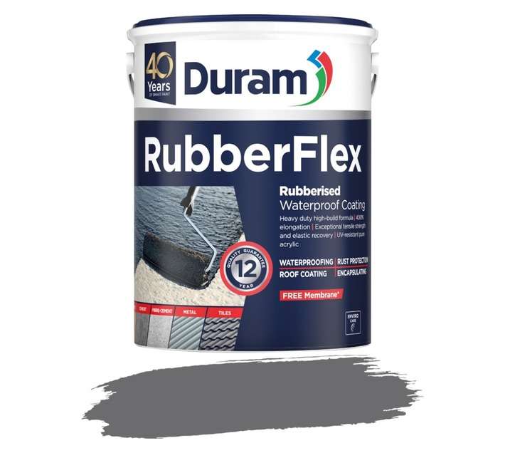 Duram Rubberflex Waterproofing - Charcoal (5L)