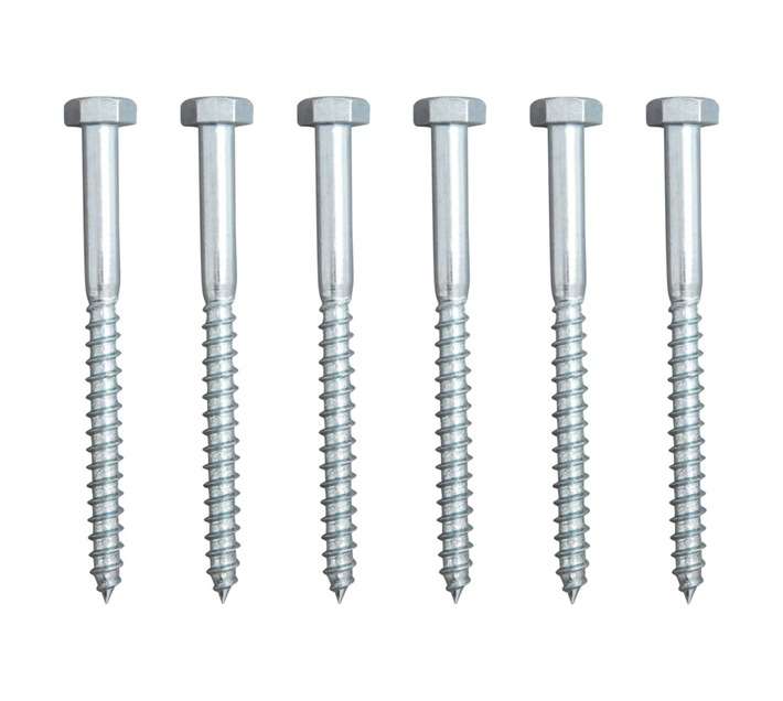 Eureka 1CA90U 10 x 125mm Coach Screw Galvanised (6 Pack)