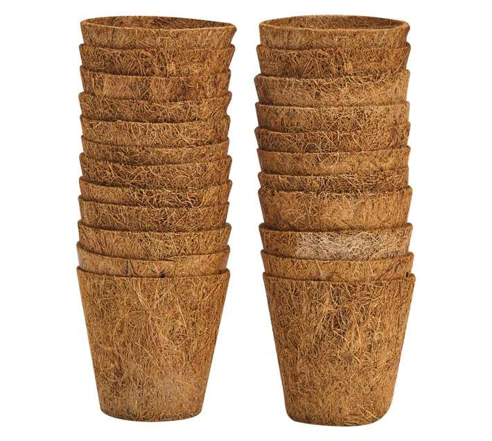 Flora Select 8cm Fibre Pots Round 24 Pack (77 x 85 x 210mm)