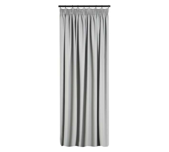 Design House Microfibre Blockout Taped Curtain - Grey (2300 x 2500mm)