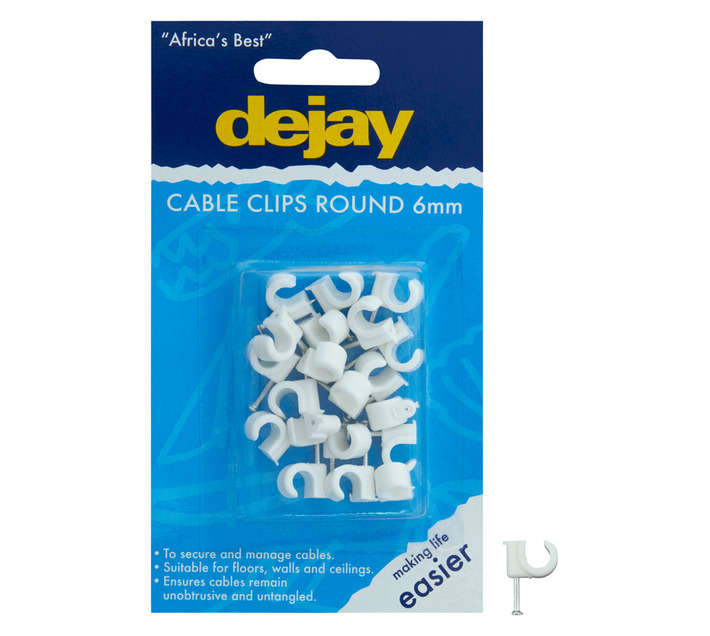 Dejay M6 Cable Clip Round (20 Pack)