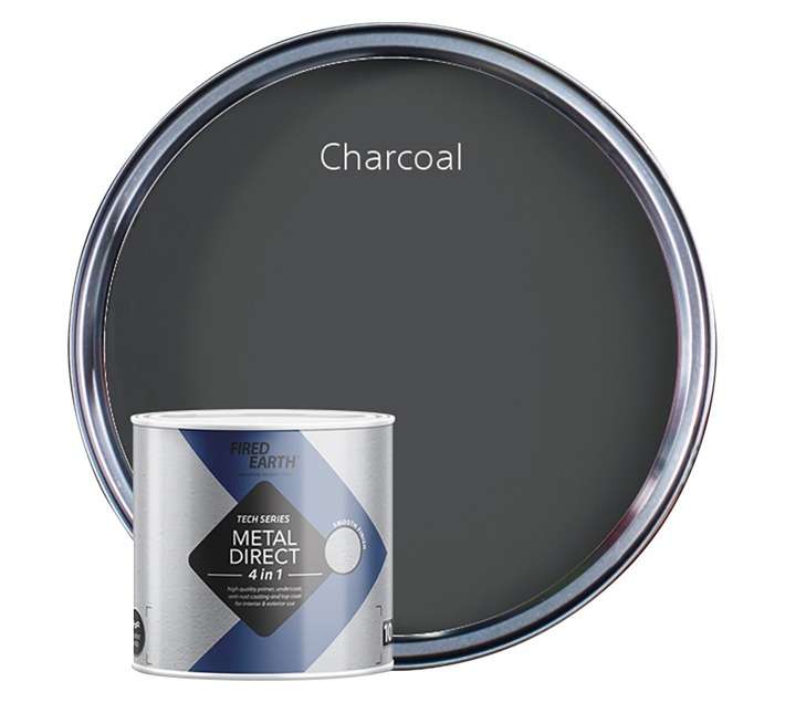 Fired Earth Metal Direct Smooth Satin - Charcoal (500ml)