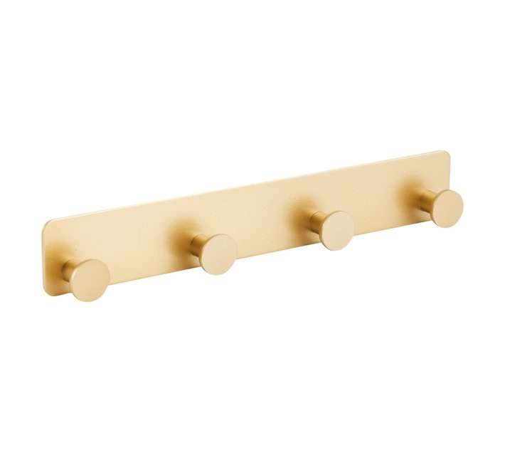 Bathroom Basics Four Hook - Gold