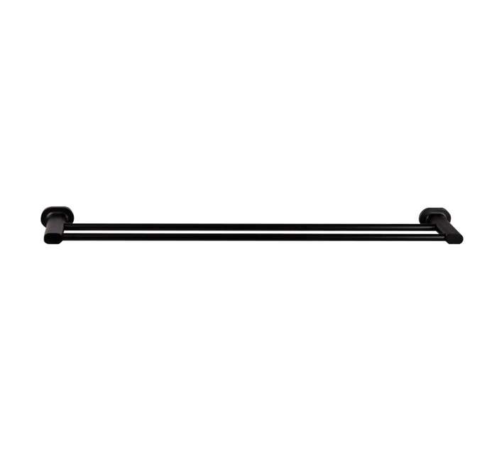 Wildberry ABS6116 Double Towel Bar - Black (600 x 80 x 100mm)