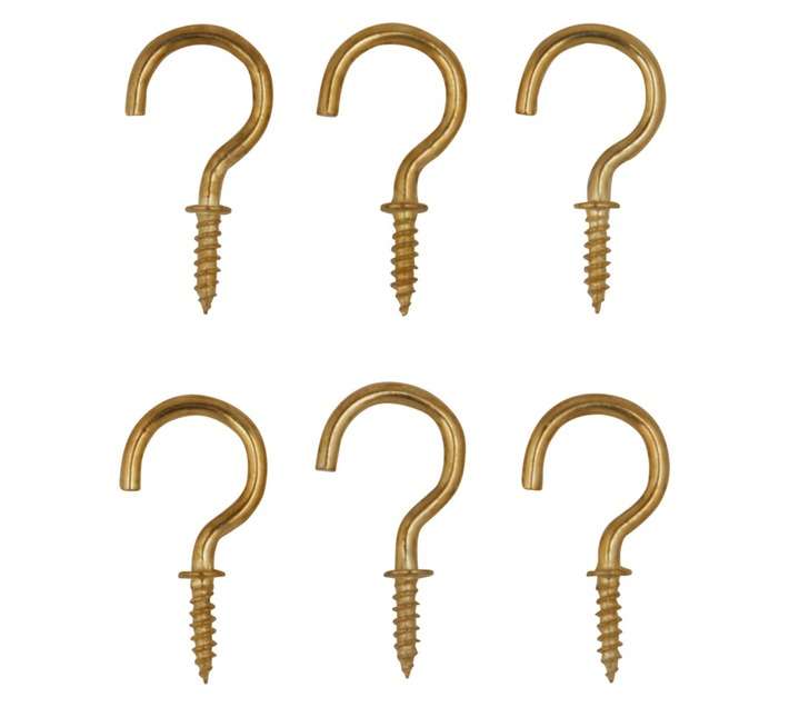 Dejay Cup Hooks - Brass 19mm