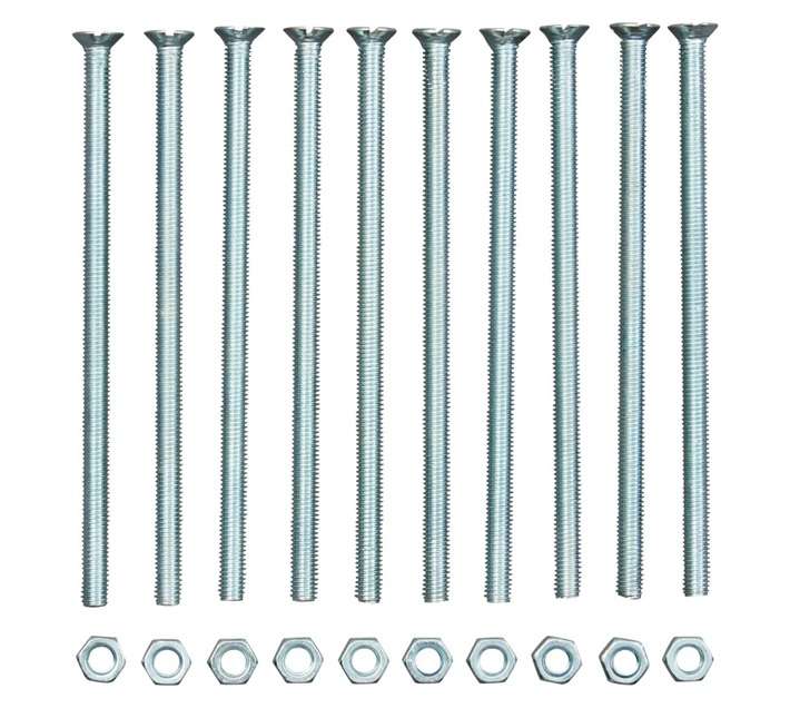 Eureka 5 x 100mm Machine Screw and Nut Countersunk (10 Pack)