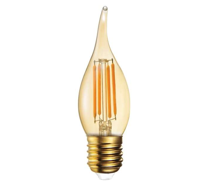 Lightworx LED E27 Filament Tip Bulbs - Amber (4w)