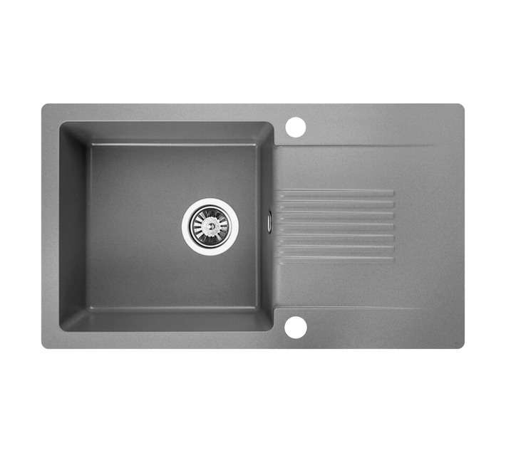 Laveo Celia 1 Bowl with Drainer Sink - Grey (760 x 440 x 170mm)