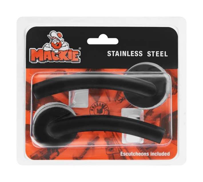 Mackie Venus Door Handle with Right Escutcheon - Black (138mm)