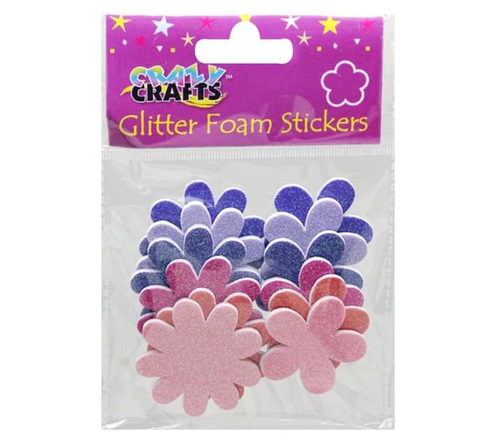 Crazy Crafts Foam Flower Glitter Stickers