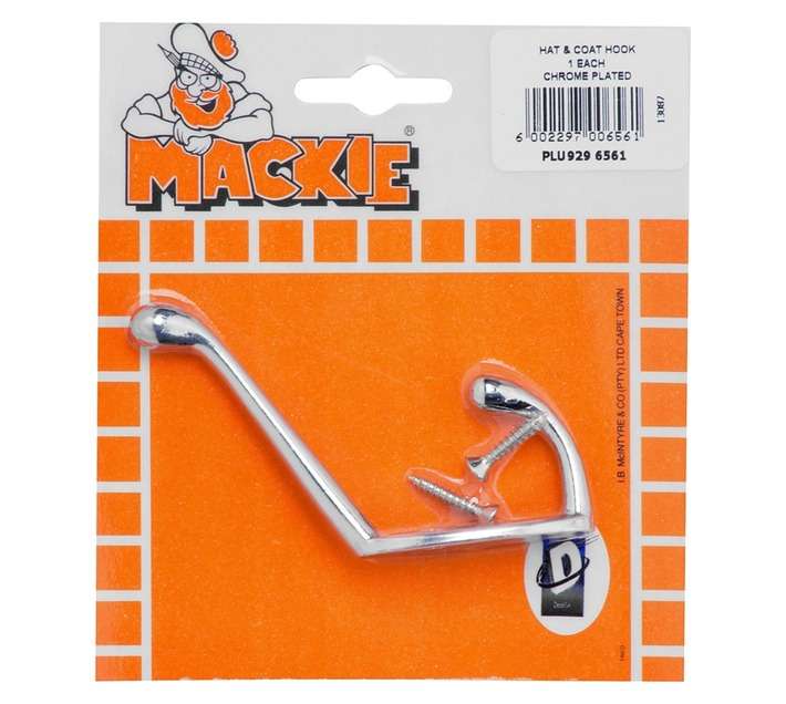 Mackie Hat and Coat Hook - Chrome Plated