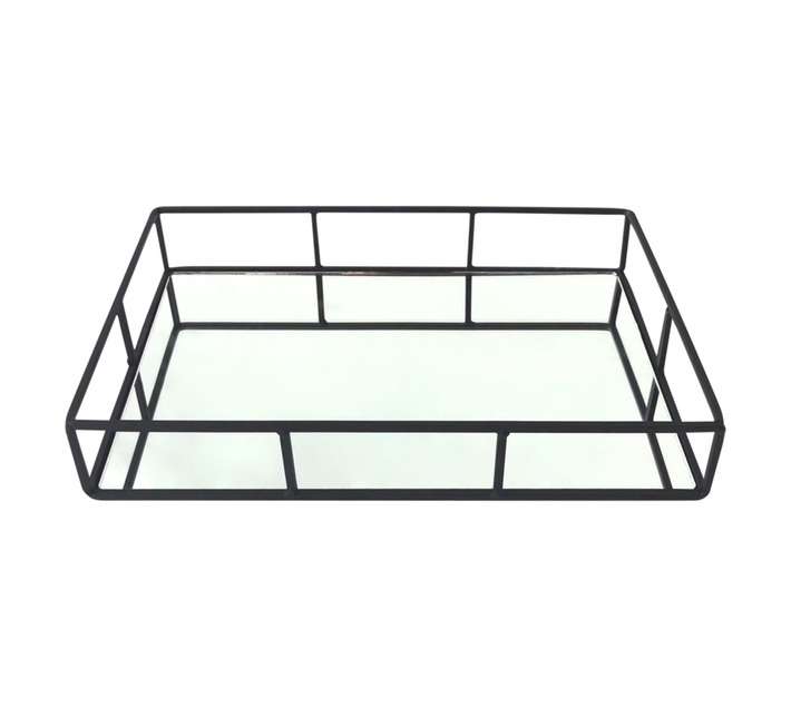 Design House Decorative Metal Tray - Black
