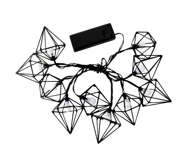 Design House 10 LED Plastic Geometric String Light - White