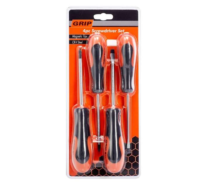 Grip 4 piece Screwdriver Set